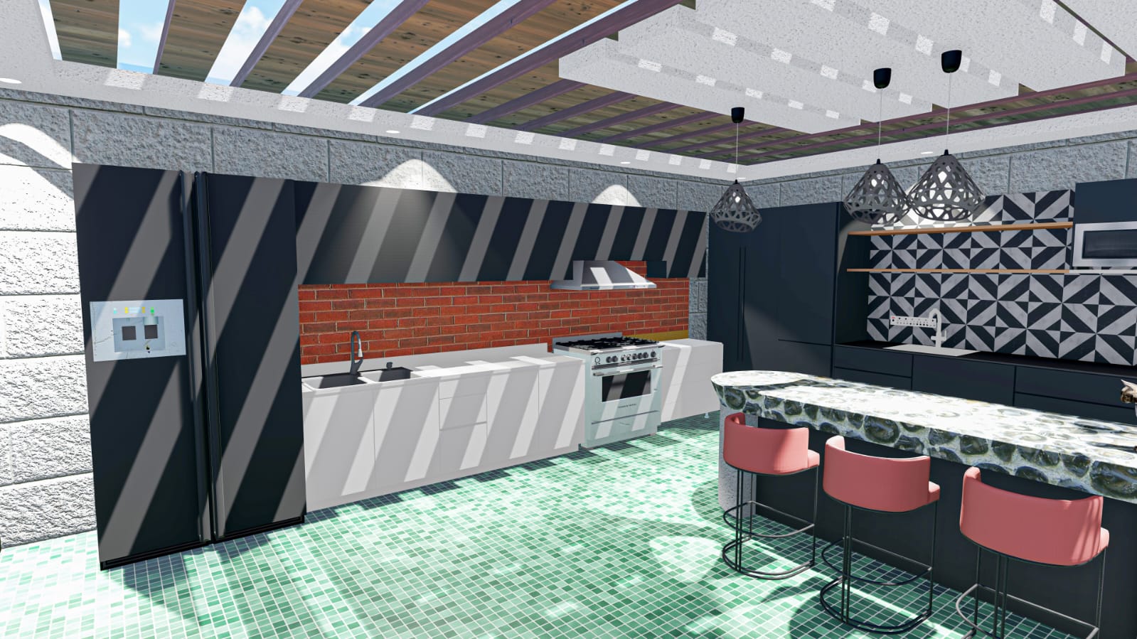 Luxury Open Kitchen Setup